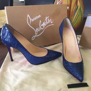 Christian Louboutin python in crystal